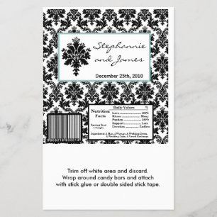Hershey's Large Bar Wrapper Black Tiffany Damask Flyer