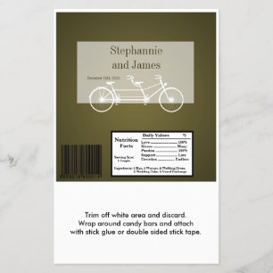 Hershey's Large Bar Wrapper Brown Double Bike Flyer