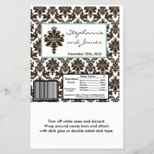 Hershey's Large Bar Wrapper Brown Tiffany Damask Flyer