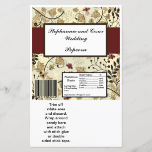 Hershey's Large Bar Wrapper Fall Floral/Branches