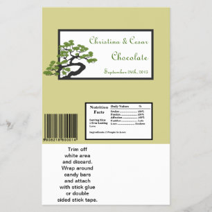 Hershey's Large Bar Wrapper Japanischer Grüner Bon Flyer