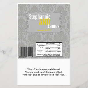 Hershey's Large Bar Wrapper Modern Gray Damask Lac Flyer