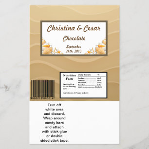 Hershey's Large Bar Wrapper Ocean Beach Seas Flyer