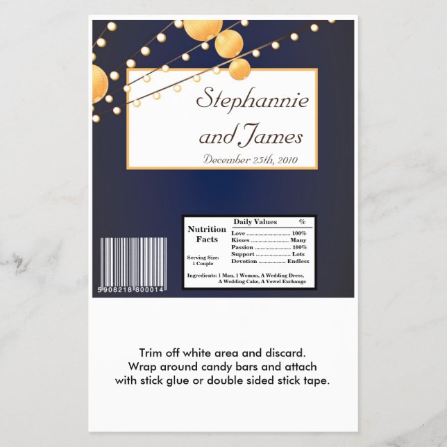 Hershey's Large Bar Wrapper Paper Lanterns auf Blu Flyer (Vorne)