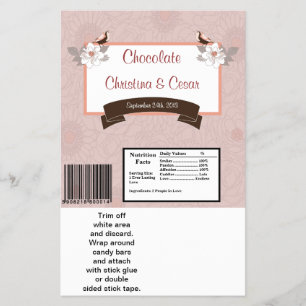 Hershey's Large Bar Wrapper Pink/Brown Floral Lieb Flyer