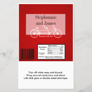 Hershey's Large Bar Wrapper Red Double Bike Flyer