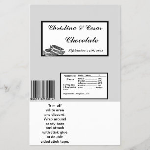Hershey's Large Bar Wrapper Seine/Hers Diamond Wed Flyer
