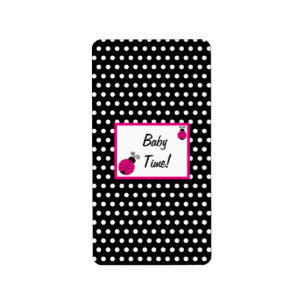 Hershey's Miniatur Black Spring Time Lady Bug Adressaufkleber