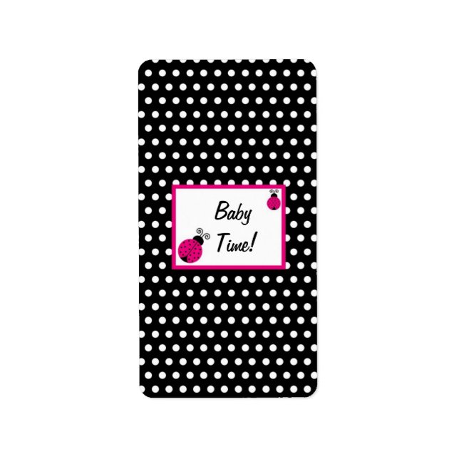 Hershey's Miniatur Black Spring Time Lady Bug Adressaufkleber (Vorne)