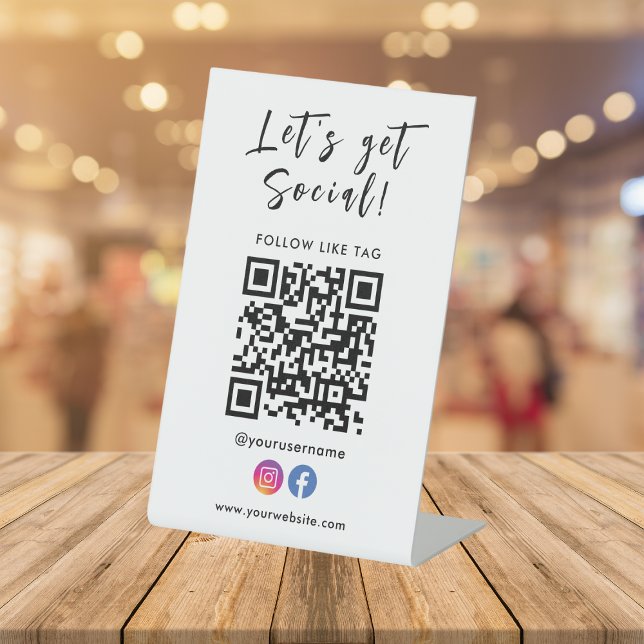 Herstellen einer Verbindung mit dem QR-Code Facebo Sockelschild (Von Creator hochgeladen)