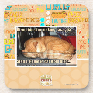 Herstellung der Lasagne Getränkeuntersetzer