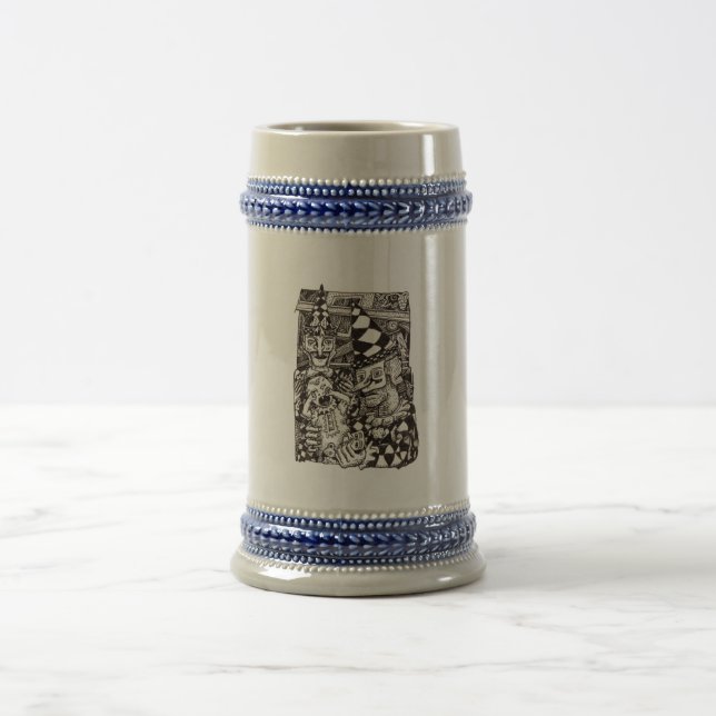 Herstellung des Mannes, von Brian Benson, stein Bierglas (Mittel)