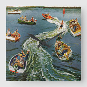 Herstellung geweckte durch Buttone Bens Kimberly Quadratische Wanduhr