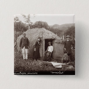 Herstellung Tappa, ein gebürtiger Stoff, c.1875 Button