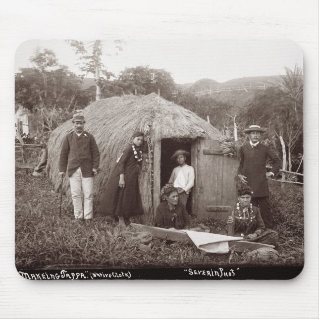 Herstellung Tappa, ein gebürtiger Stoff, c.1875 Mousepad (Vorne)