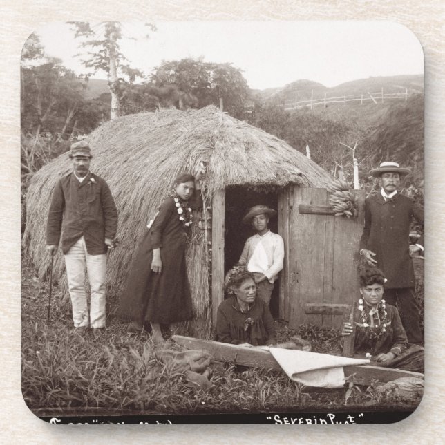 Herstellung Tappa, ein gebürtiger Stoff, c.1875 Untersetzer (Vorderseite)