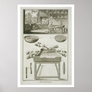 Herstellung von Flaschenkorken aus dem "Encycloped Poster