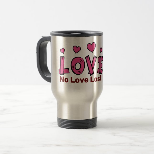 Hert LIEBE Reisebecher (Vorderseite Links)