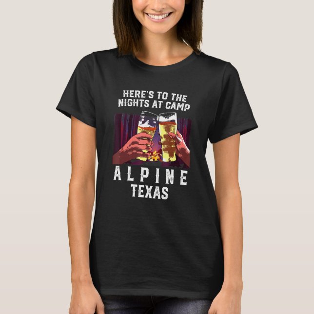 Herts to the Nights im Camp Alpine Camping Texas C T-Shirt (Vorderseite)