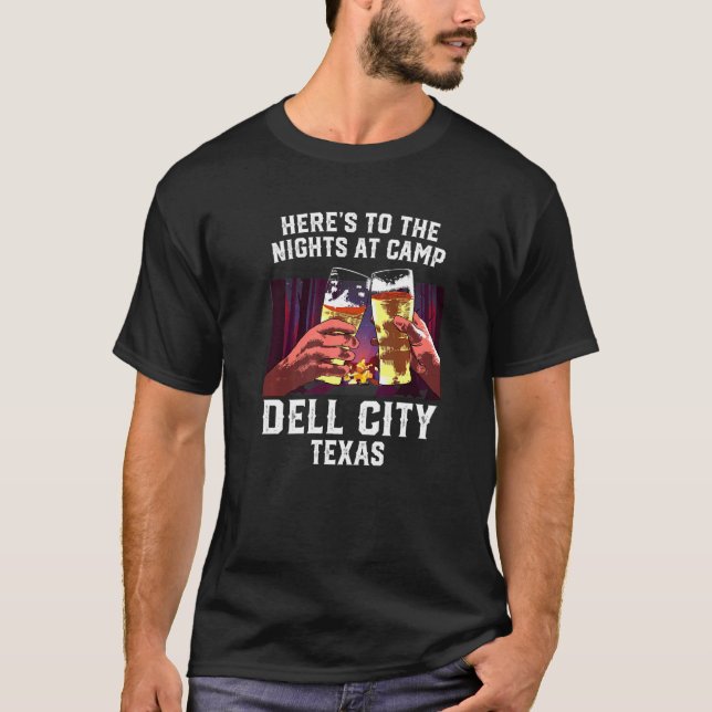 Herts zu den Nächten im Camp Dell City Camping Tex T-Shirt (Vorderseite)