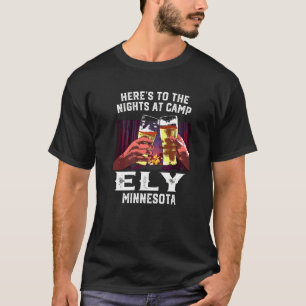 Herts zu den Nächten im Camp Ely Camping Minnesota T-Shirt