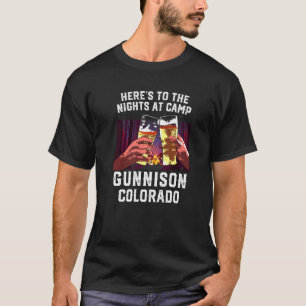 Herts zu den Nächten im Camp Gunnison Camping Farb T-Shirt