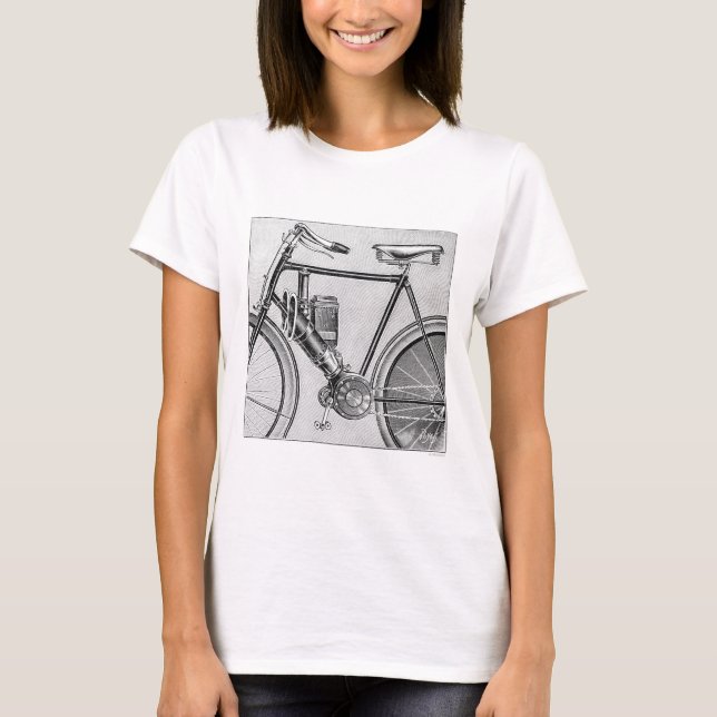 Hertschmann Motorrad, 1895 T-Shirt (Vorderseite)