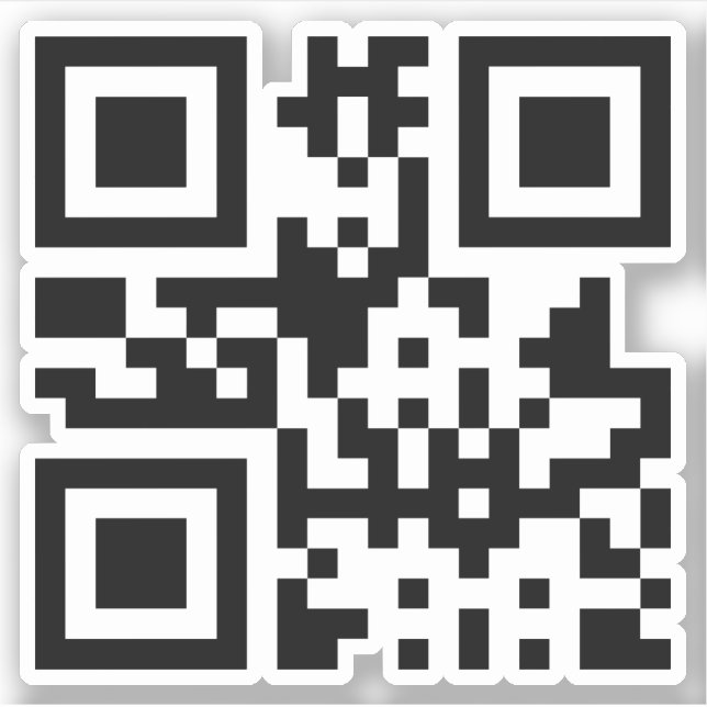 Hertz-Symbol — QR-Code Aufkleber (Vorderseite)