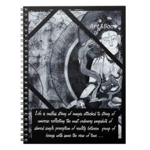 Heruka Buddha no.3 - Tibet, Kunst in BW (Notebook) Notizblock