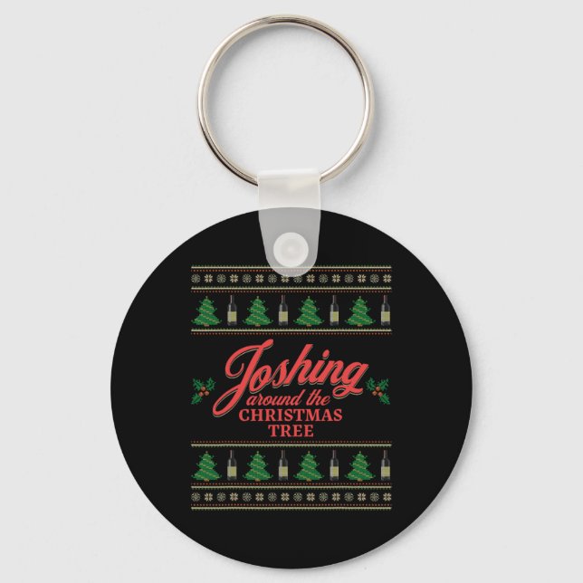 Herumalbern unterm Weihnachtsbaum  Schlüsselanhänger (Vorderseite)