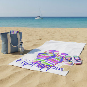 Herumflippen Strandtuch