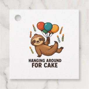 Herumhängen für Kuchen Geburtstagsballon Faultier Geschenkanhänger