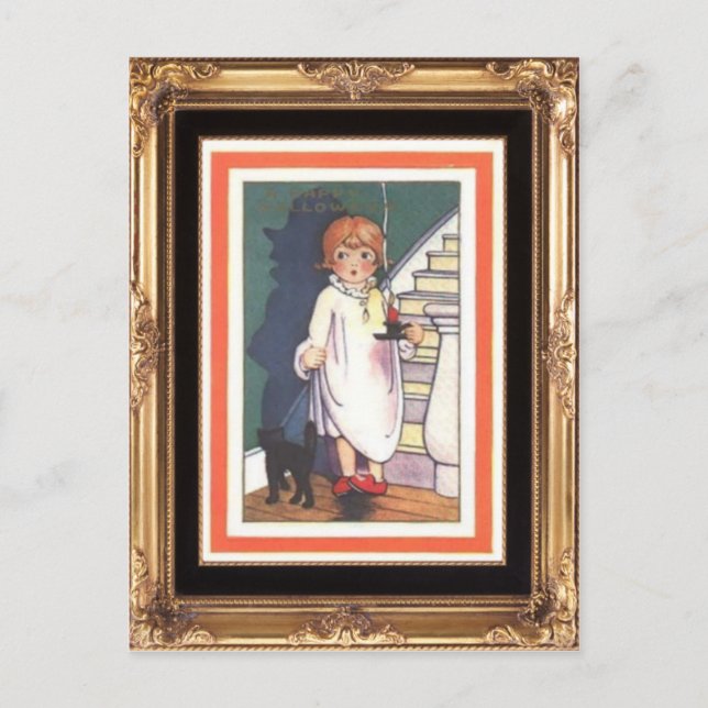 Herumschnüffelndes Halloween Postkarte (Vorderseite)