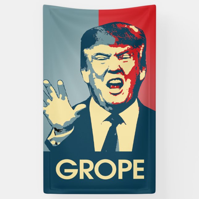 HERUMTASTEN - Anti-Trumpf Propaganda - Banner (Vertikal)