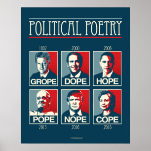 Herumtasten-Schmieren-Hoffnungs-Papst Nope Cope Poster