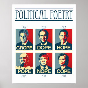 Herumtasten-Schmieren-Hoffnungs-Papst Nope Cope Poster