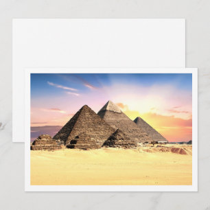 Herunterladbare ägyptische Pyramidenlandschaft Einladung