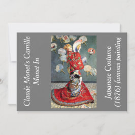 Herunterladbare Claude Monets Camille Monet in Jap Einladung