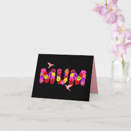 Herunterladbare Mütter-Tagesflora Hummingbird Mum Karte