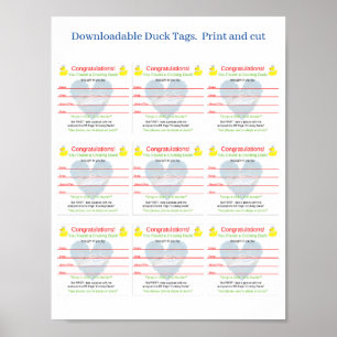 Herunterladbare Tags zum Drucken und Ausschneiden Poster