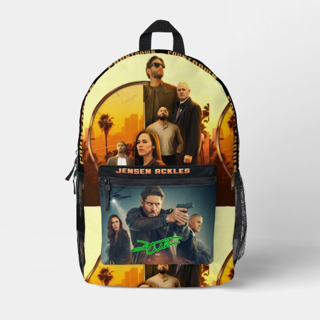 Herunterzählen  bedruckter rucksack (Vorderseite)