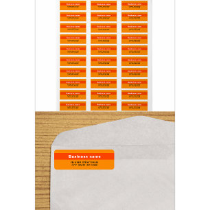 Hervorgehobener Geschäftsname Orange Rücksendead