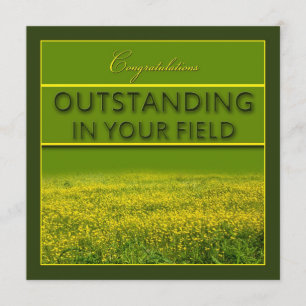 Hervorragend auf Ihrem Gebiet - Glückwünsche Karte