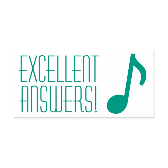 "HERVORRAGENDE ANTWORTEN!" Lehrerin Rubber Briefma Permastempel (Design)