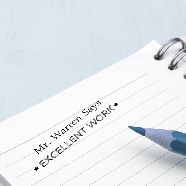 Hervorragende Arbeit | Personalisierte Lehrkräfte Permastempel (Von Creator hochgeladen)