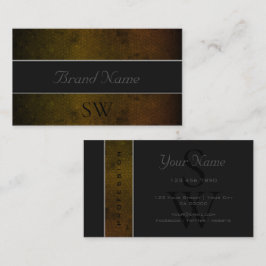 Hervorragende dunkelgelbe Schlangenmuster und Init Visitenkarte