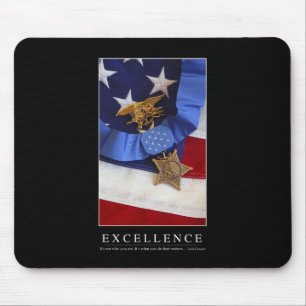 Hervorragende Leistung: Inspirierend Zitat Mousepad