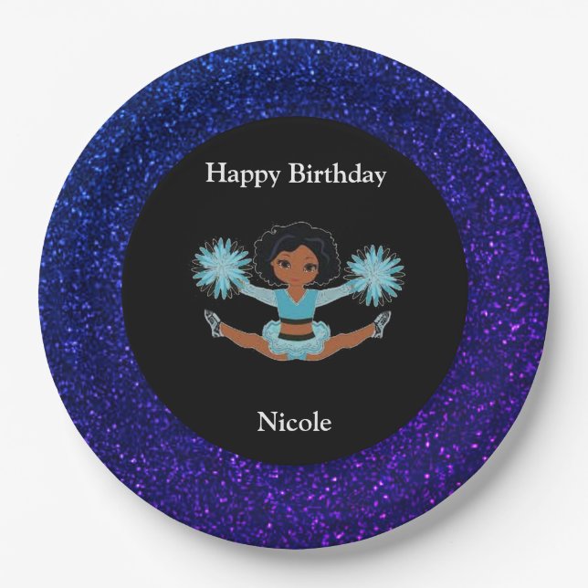 Hervorragende Sparkle-Papierplatte "Happy Birthday Pappteller (Vorderseite)