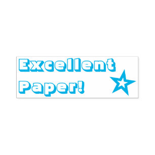 "Hervorragendes Papier!" Tutor Rubber Briefmarke Permastempel