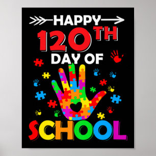 Herz 120. Schullehrer Autismus Bewusstsein Poster